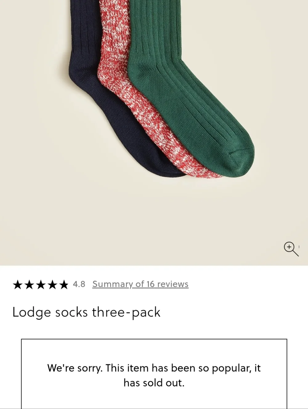 J.Crew Lodge socks three-pack - Cotton Blend O/S BNWT SO $90*